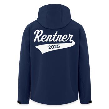 Rentner 2025 (Rente / Ruhestand / White) - Recycelte Männer Softshell-Jacke von Stanley/Stella - Navy - Hinten - AI Model Male 185 light (185cm)