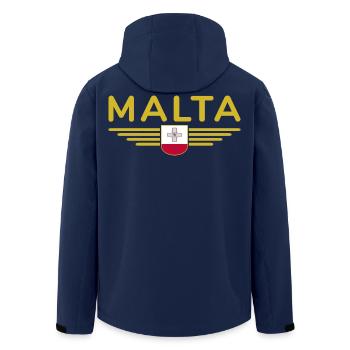 Malta T-Shirt – For Island Fans - Men’s Recycled Softshell Jacket by Stanley/Stella - navy - Back - AI Model Male 185 light (185cm)