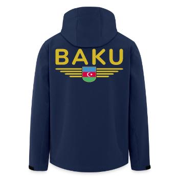 T-Shirt Bakou – Pour les fans de la capitale - Veste softshell homme en polyester recyclé Stanley/Stella - marine - Dos - AI Model Male 185 light (185cm)