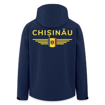 T-shirt Chișinău – L’amour de la capitale - Veste softshell homme en polyester recyclé Stanley/Stella - marine - Dos - AI Model Male 185 light (185cm)