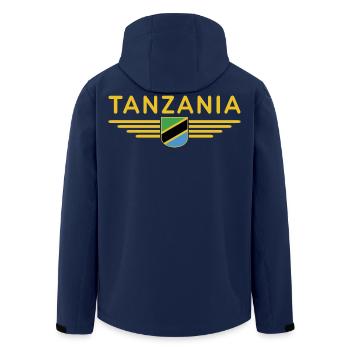 Tanzania T-Shirt for Real Fans - Men’s Recycled Softshell Jacket by Stanley/Stella - navy - Back - AI Model Male 185 light (185cm)