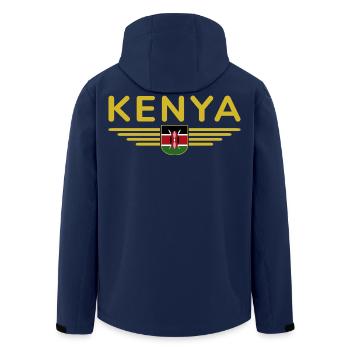 Nairobi Design for Kenya Lovers - Men’s Recycled Softshell Jacket by Stanley/Stella - navy - Back - AI Model Male 185 light (185cm)