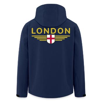 London England Fan T-Shirt Design - Recycelte Männer Softshell-Jacke von Stanley/Stella - Navy - Hinten - AI Model Male 185 light (185cm)