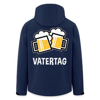 Vatertag (Bier Prosit / Bayrische Bierkrüge / 3C) - Recycelte Männer Softshell-Jacke von Stanley/Stella - Navy - Hinten - AI Model Male 185 light (185cm)