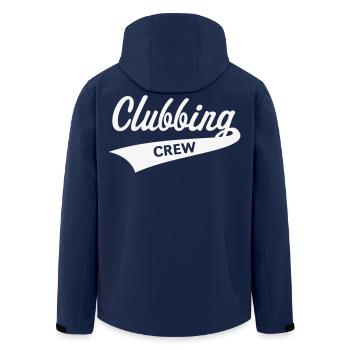 Clubbing Crew (Party / Feiern / Tanzen / White) - Recycelte Männer Softshell-Jacke von Stanley/Stella - Navy - Hinten - AI Model Male 185 light (185cm)