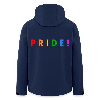 Pride - Recycelte Männer Softshell-Jacke von Stanley/Stella - Navy - Hinten - AI Model Male 185 light (185cm)