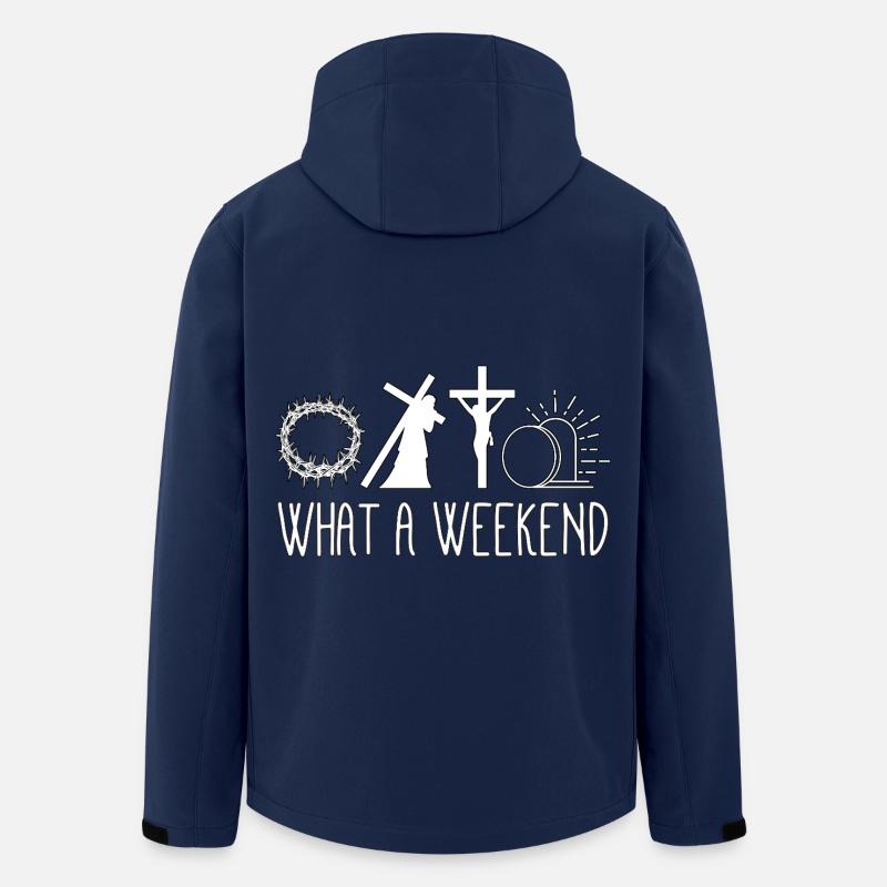 What A Weekend Jesus Easter - Men’s Recycled Softshell Jacket by Stanley/Stella - navy