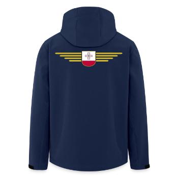 Malta T-Shirt – For Island Fans - Men’s Recycled Softshell Jacket by Stanley/Stella - navy - Back - AI Model Male 185 light (185cm)