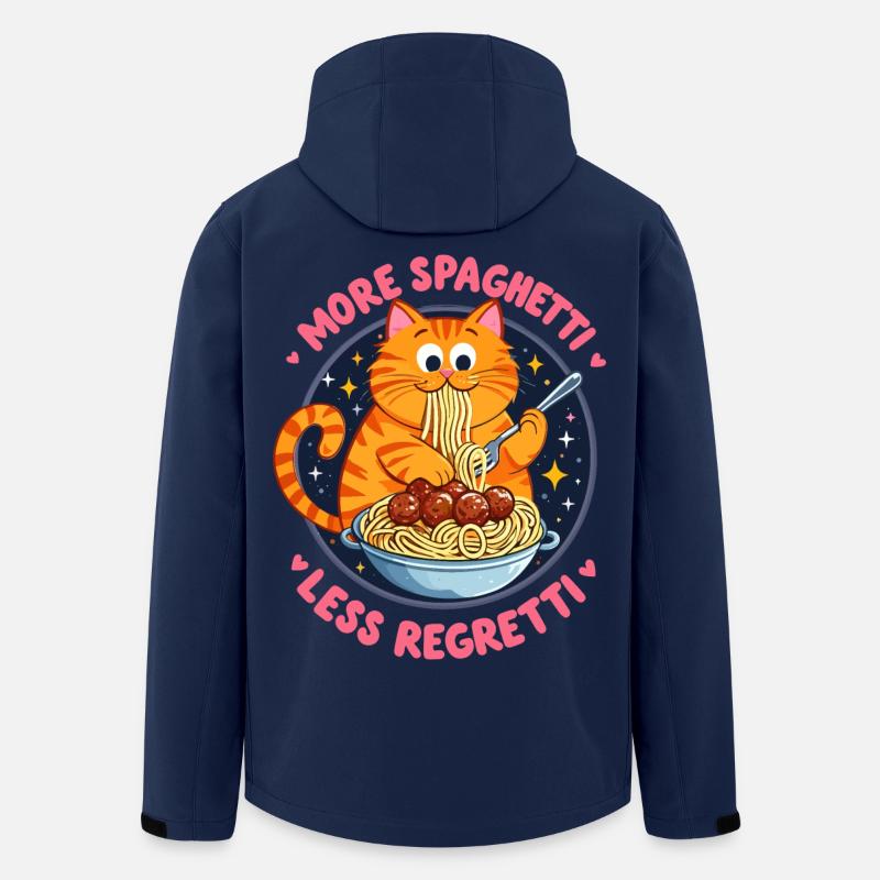 More Spaghetti Less Regretti - Men’s Recycled Softshell Jacket by Stanley/Stella - navy