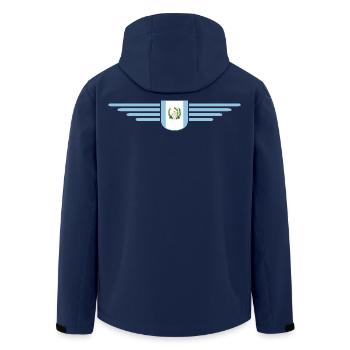 I Love Guatemala, Style Design T-Shirt - Men’s Recycled Softshell Jacket by Stanley/Stella - navy - Back - AI Model Male 185 light (185cm)