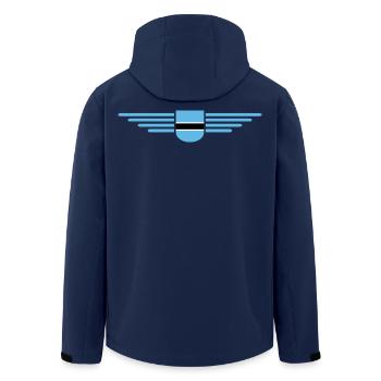 Botswana T-Shirt für Fans - Recycelte Männer Softshell-Jacke von Stanley/Stella - Navy - Hinten - AI Model Male 185 light (185cm)