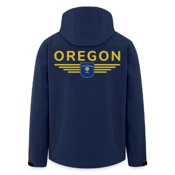 Oregon Fan T-Shirt – Must-Have for Fans - Men’s Recycled Softshell Jacket by Stanley/Stella - navy - Back - AI Model Male 185 light (185cm)