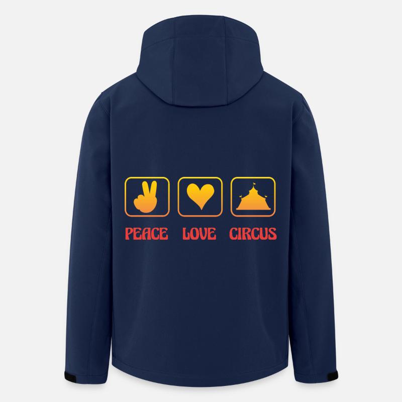 Peace Love Zirkus - Recycelte Männer Softshell-Jacke von Stanley/Stella - Navy