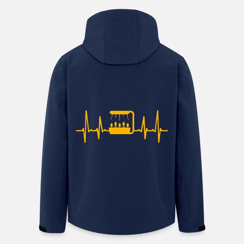 Hydroponik Herzschlag - Recycelte Männer Softshell-Jacke von Stanley/Stella - Navy