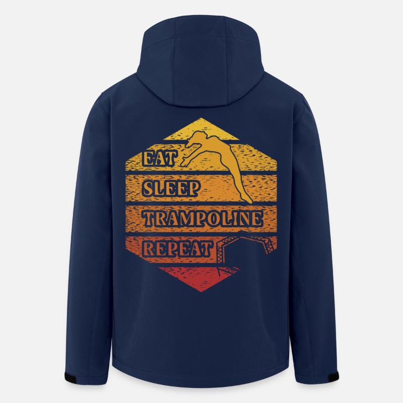 Essen Schlaf Trampolin Wiederholung - Recycelte Männer Softshell-Jacke von Stanley/Stella - Navy