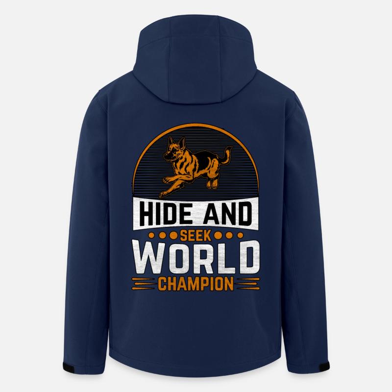 Champion du monde de cache-cache - Veste softshell homme en polyester recyclé Stanley/Stella - marine