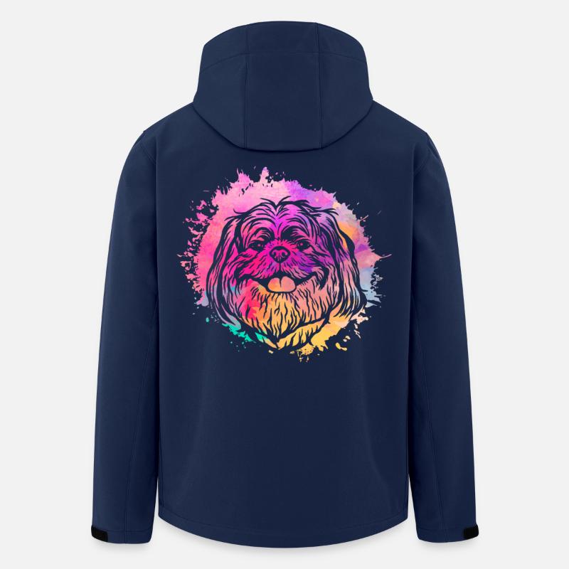 Shih Tzu - Recycelte Männer Softshell-Jacke von Stanley/Stella - Navy