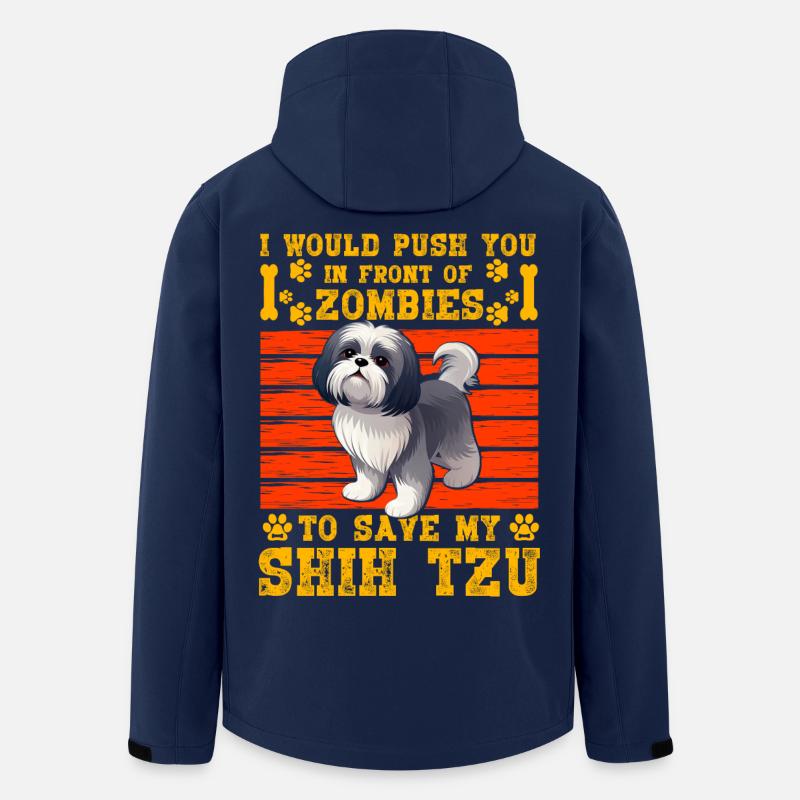 Shih Tzu - Recycelte Männer Softshell-Jacke von Stanley/Stella - Navy