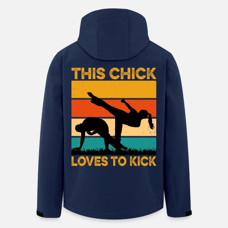 This Chick loves to kick - Men’s Recycled Softshell Jacket by Stanley/Stella - navy