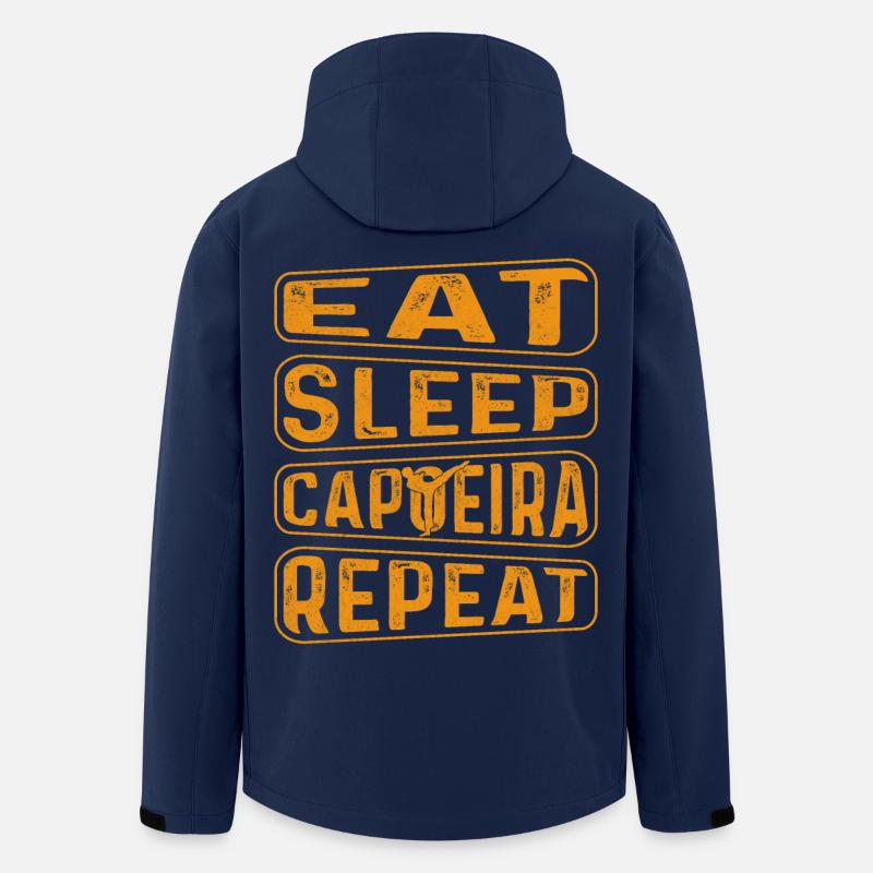 Essen Schlaf Capoeira Wiederholen - Recycelte Männer Softshell-Jacke von Stanley/Stella - Navy
