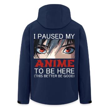 I Paused My Anime To Be Here This Better Be Good - Recycelte Männer Softshell-Jacke von Stanley/Stella - Navy - Hinten - AI Model Male 185 light (185cm)