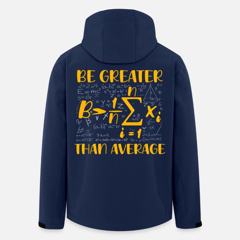Math Pun – Be Greater Than Average - Men’s Recycled Softshell Jacket by Stanley/Stella - navy