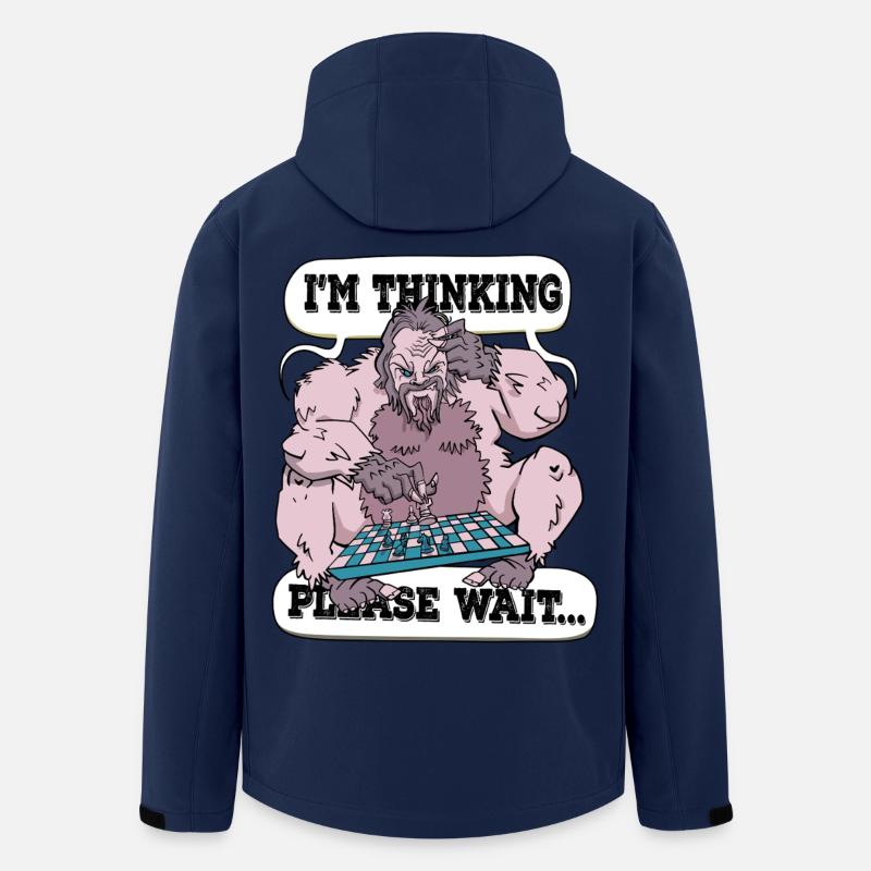 I'm thinking please wait Chess - Men’s Recycled Softshell Jacket by Stanley/Stella - navy