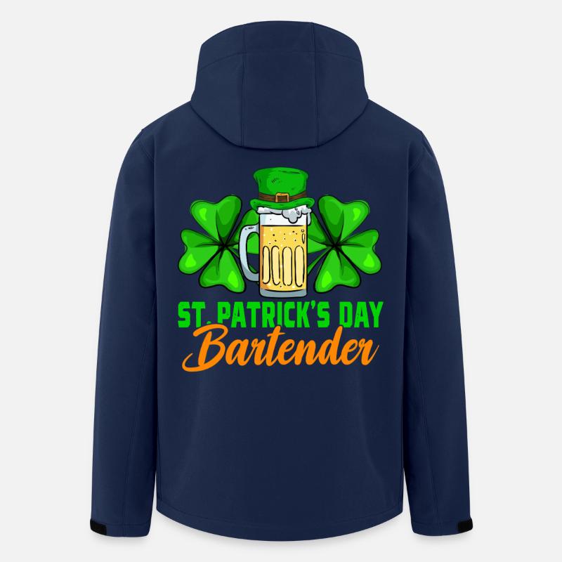 St Patrick's Day Bartender - Men’s Recycled Softshell Jacket by Stanley/Stella - navy