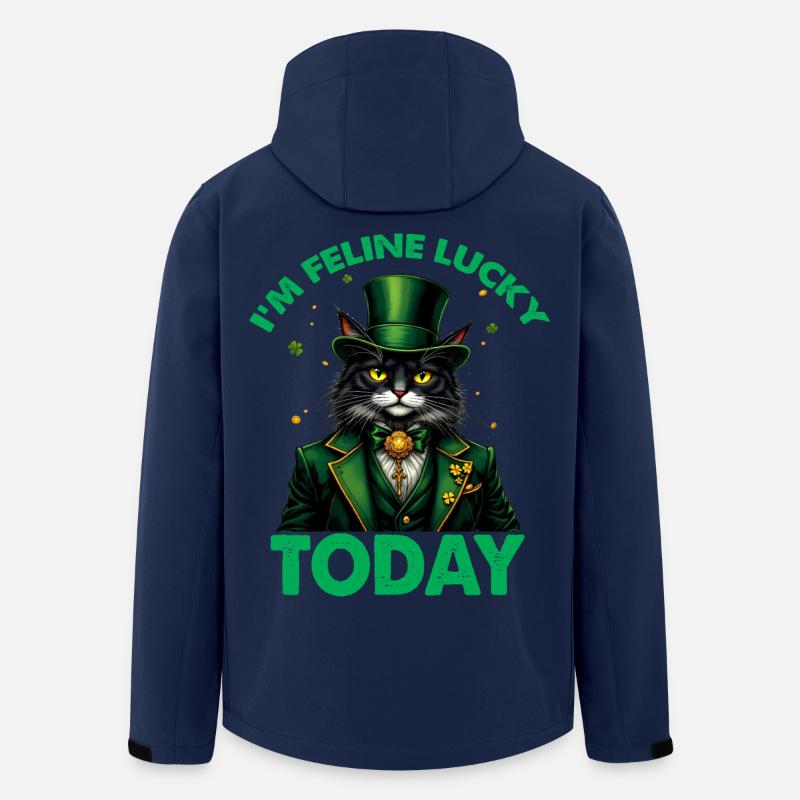 Ich bin feeline Lucky Today - Recycelte Männer Softshell-Jacke von Stanley/Stella - Navy
