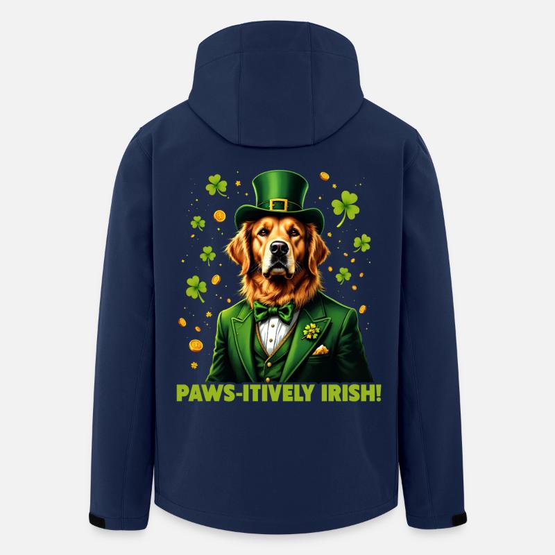 Pfoten-itiv irisch - Recycelte Männer Softshell-Jacke von Stanley/Stella - Navy