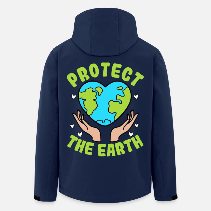 Schützen Sie die Erde - Recycelte Männer Softshell-Jacke von Stanley/Stella - Navy