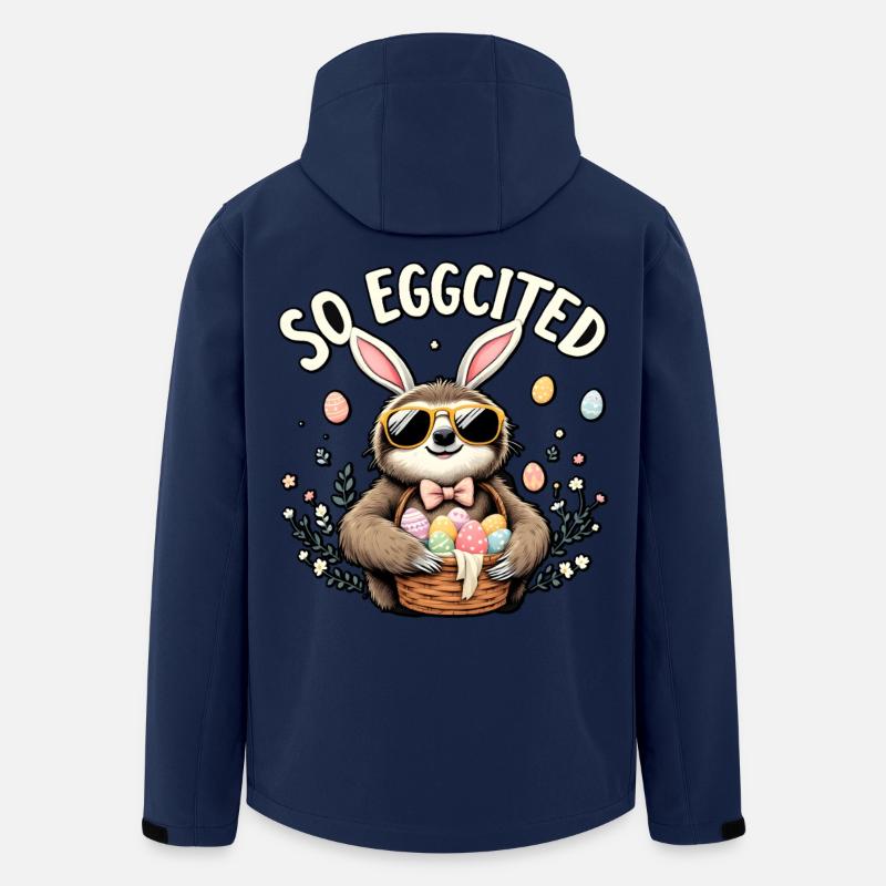 Also Eggcited - Recycelte Männer Softshell-Jacke von Stanley/Stella - Navy