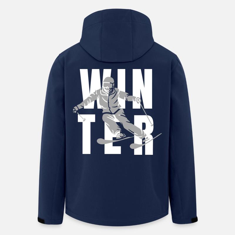 Winter Skifahrer - Recycelte Männer Softshell-Jacke von Stanley/Stella - Navy