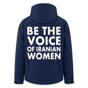 Be the voice of iranian women iran - Men’s Recycled Softshell Jacket by Stanley/Stella - navy - Back - AI Model Male 185 light (185cm)