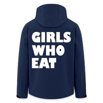Girls who eat - Recycelte Männer Softshell-Jacke von Stanley/Stella - Navy - Hinten - AI Model Male 185 light (185cm)