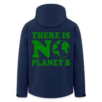 There is no planet b - Veste softshell homme en polyester recyclé Stanley/Stella - marine - Dos - AI Model Male 185 light (185cm)
