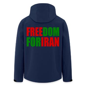 Freedom for iran - Recycelte Männer Softshell-Jacke von Stanley/Stella - Navy - Hinten - AI Model Male 185 light (185cm)