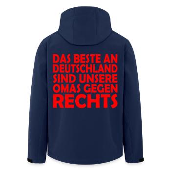Grannies against the right - Men’s Recycled Softshell Jacket by Stanley/Stella - navy - Back - AI Model Male 185 light (185cm)