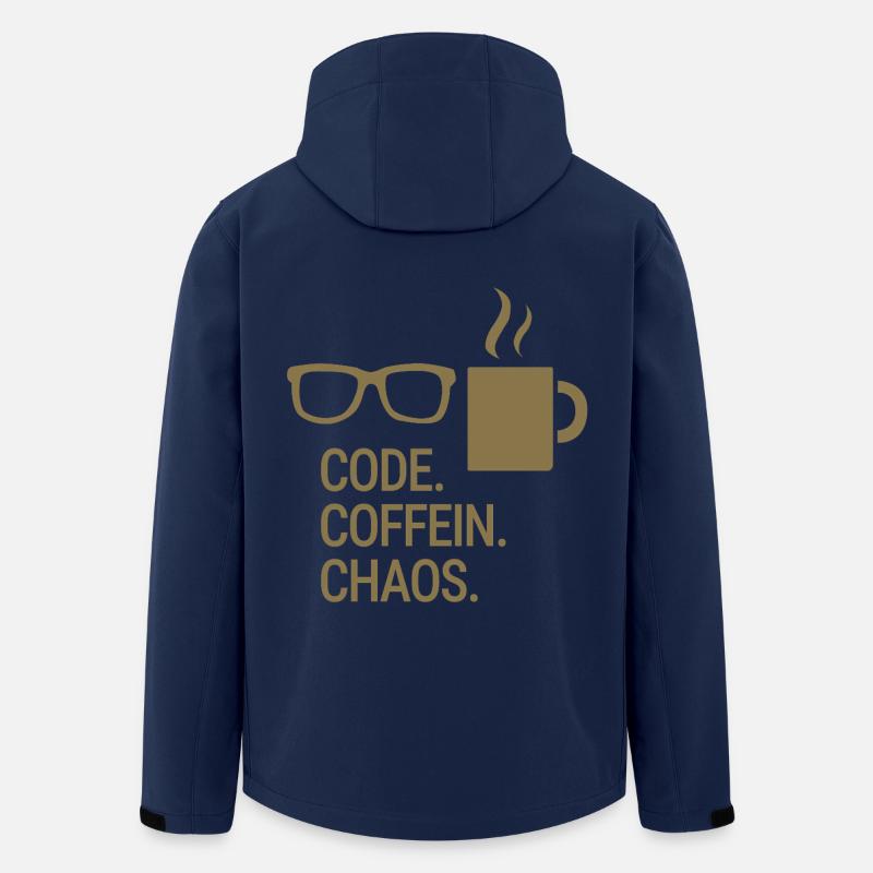Code. Coffein. Chaos. - Recycelte Männer Softshell-Jacke von Stanley/Stella - Navy
