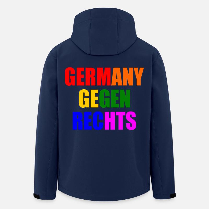 Deutschland gegen rechts - Recycelte Männer Softshell-Jacke von Stanley/Stella - Navy