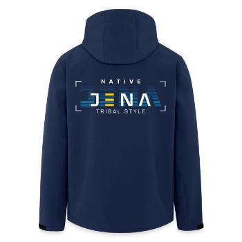 Iéna Style tribal Indigène - Veste softshell homme en polyester recyclé Stanley/Stella - marine - Dos - AI Model Male 185 light (185cm)