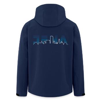 Silhouette d’Iéna, Horizon - Veste softshell homme en polyester recyclé Stanley/Stella - marine - Dos - AI Model Male 185 light (185cm)