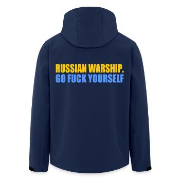 russian warship go f yourself - Men’s Recycled Softshell Jacket by Stanley/Stella - navy - Back - AI Model Male 185 light (185cm)
