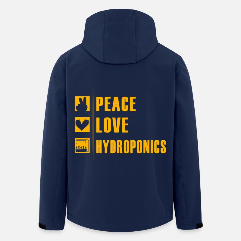 Peace Love Hydrokultur - Recycelte Männer Softshell-Jacke von Stanley/Stella - Navy