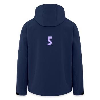 5. 5 YEARS. 5th ANNIVERSARY. 5 YEAR ANNIVERSARY - Men’s Recycled Softshell Jacket by Stanley/Stella - navy - Back - AI Model Male 185 light (185cm)