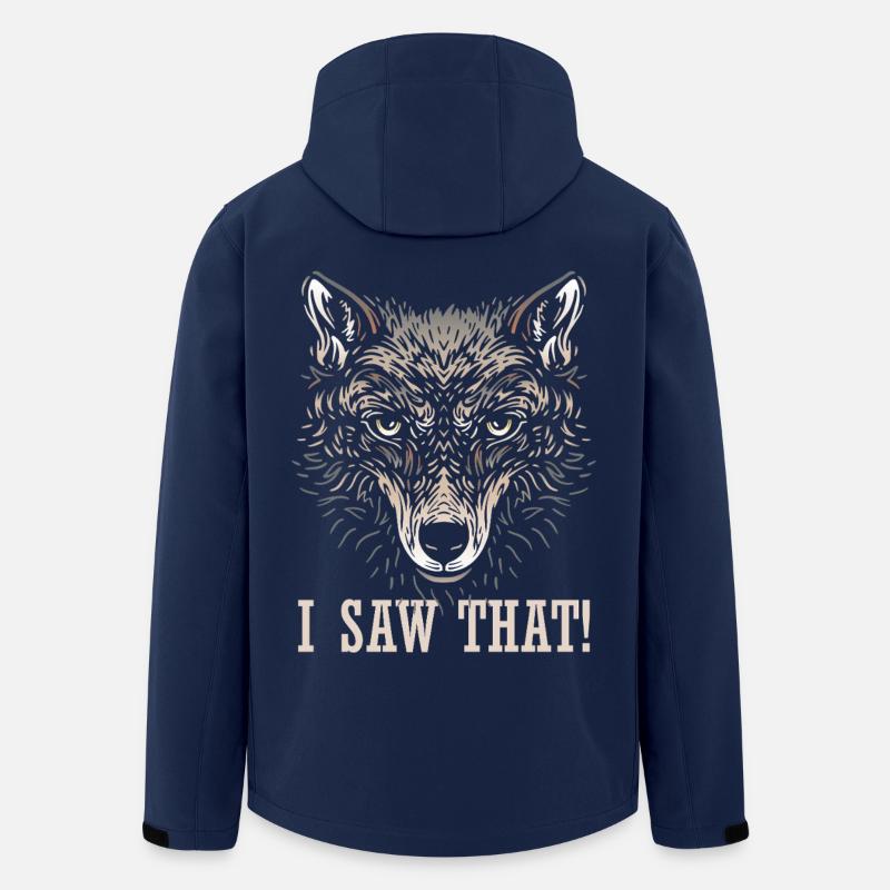 Wolf - I saw that - Men’s Recycled Softshell Jacket by Stanley/Stella - navy