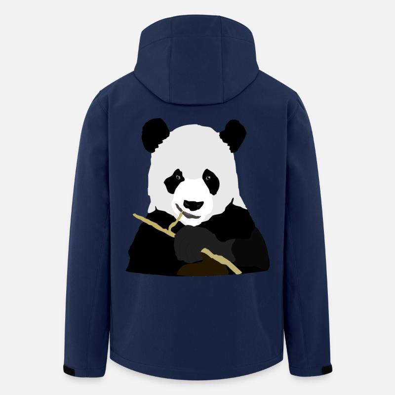 Panda isst Stock - Recycelte Männer Softshell-Jacke von Stanley/Stella - Navy