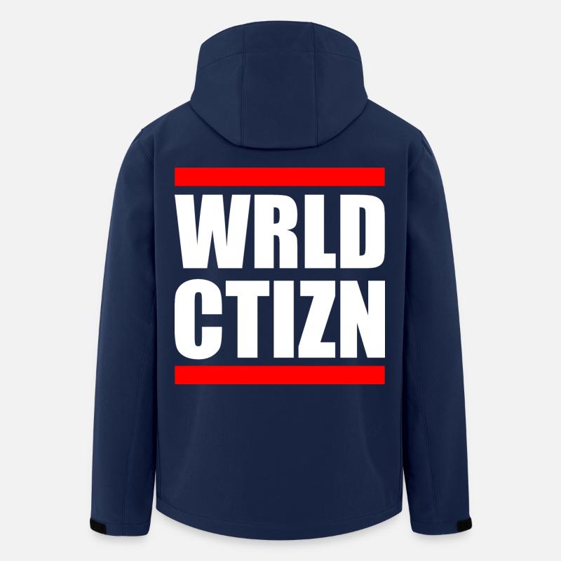 Wrld ctizn - world citizen - Veste softshell homme en polyester recyclé Stanley/Stella - marine