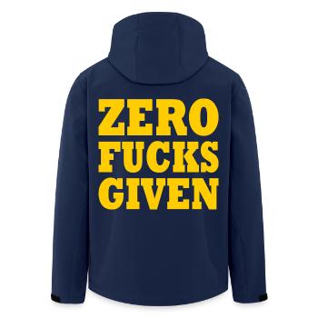 Zero fucks given - Men’s Recycled Softshell Jacket by Stanley/Stella - navy - Back - AI Model Male 185 light (185cm)