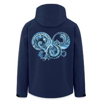Blue Ornament - Men’s Recycled Softshell Jacket by Stanley/Stella - navy - Back - AI Model Male 185 light (185cm)